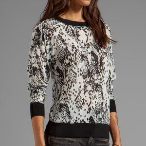 Trina Turk Pretty Python Georgette Hazel Silk Blouse -Size Small